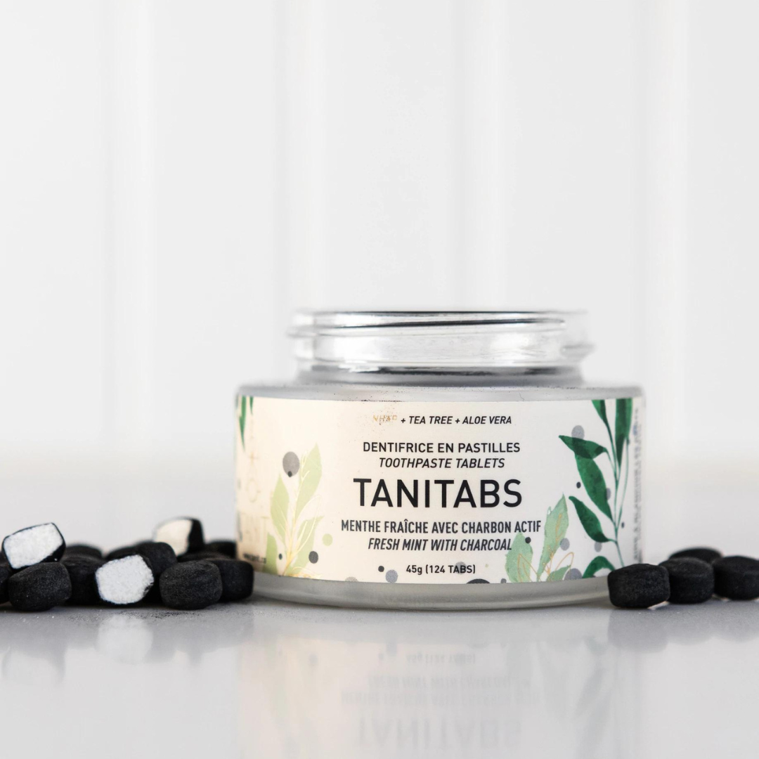 Charcoal + Mint - Solid Toothpaste Tabs - 2-month supply