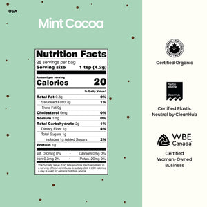 Superfood Latte Powder, Mint Cocoa Blend