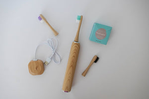 Sonic Electric Toothbrush & 3 Bamboo Toothbrush Heads