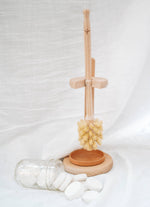 Load image into Gallery viewer, Bamboo Toilet Brush: With stand
