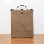 Load image into Gallery viewer, Paper Leather Retro Messenger Lunch Bag
