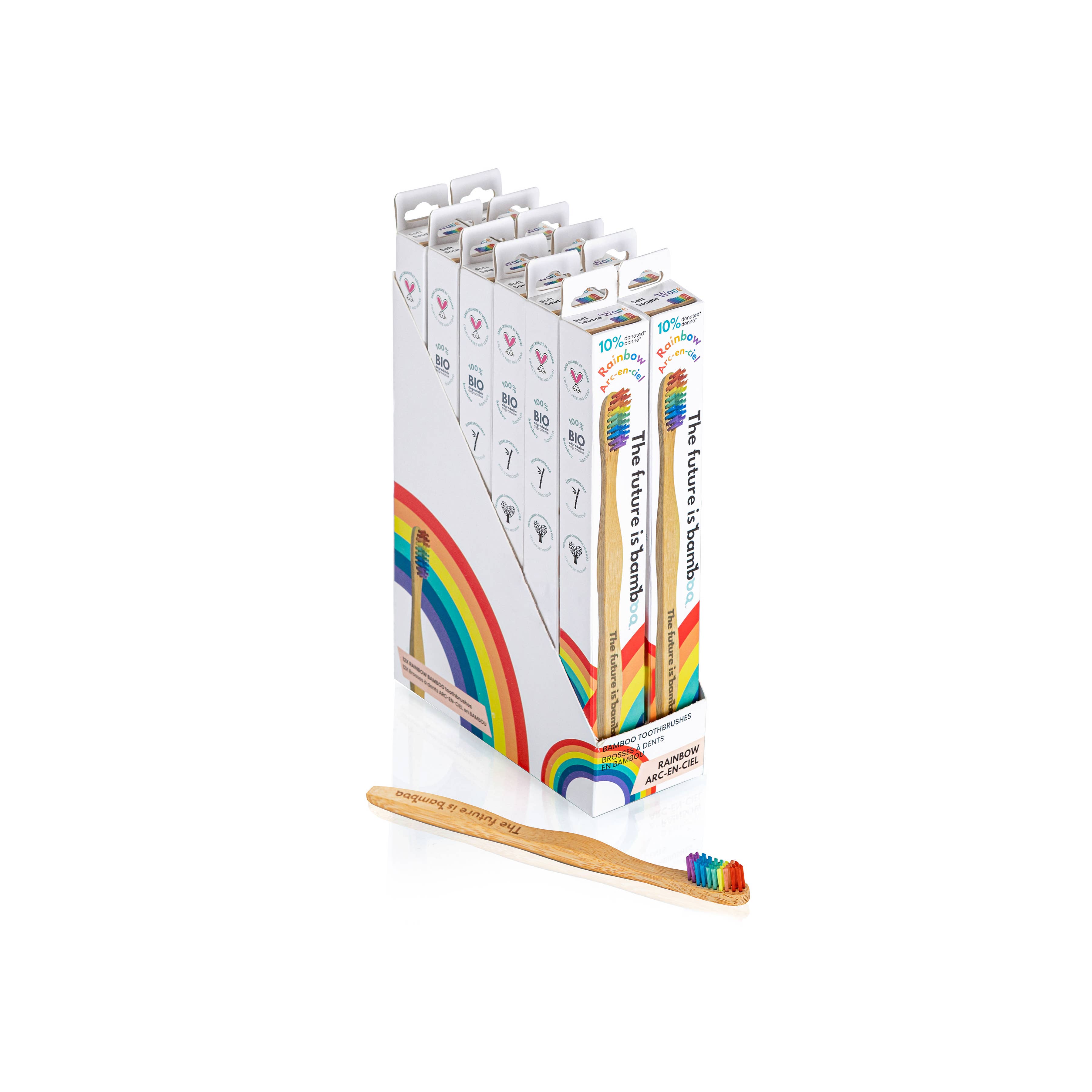RAINBOW Kids Soft bamboo Toothbrush