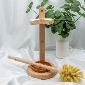 Bamboo Toilet Brush: With stand