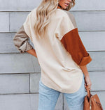 Load image into Gallery viewer, Womens Corduroy Shacket Button Down Shirts Boyfriend Long Sleeve Oversized Tops Jacket
