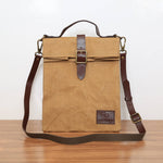 Load image into Gallery viewer, Paper Leather Retro Messenger Lunch Bag
