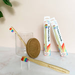 Load image into Gallery viewer, RAINBOW Kids Soft bamboo Toothbrush
