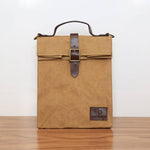 Load image into Gallery viewer, Paper Leather Retro Messenger Lunch Bag
