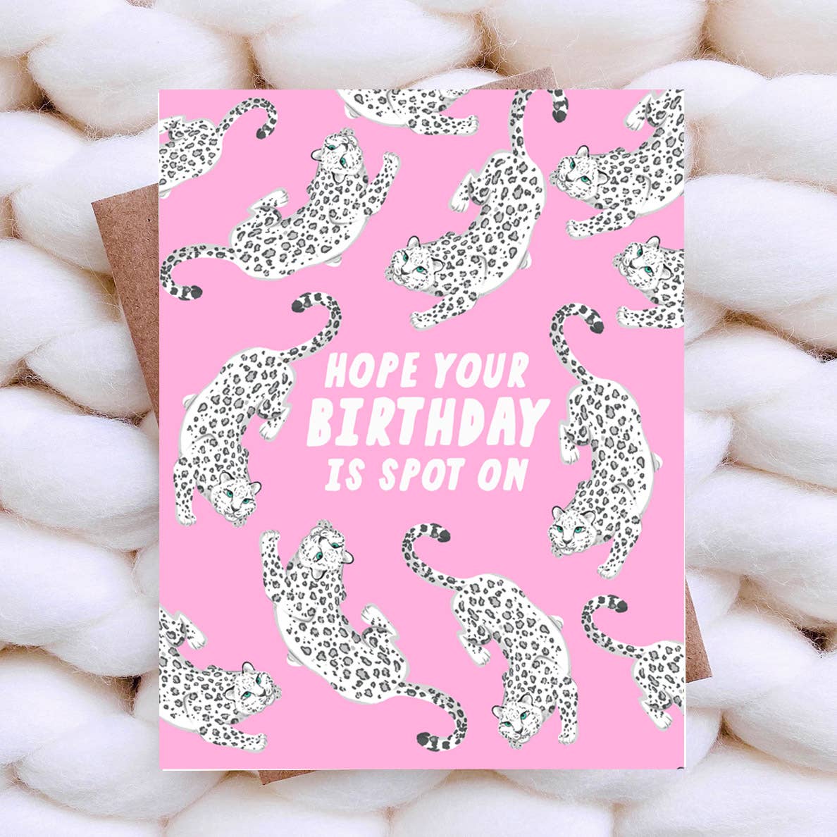 Top Hat and Monocle - Birthday Spot On - Cute Leopard Birthday Card