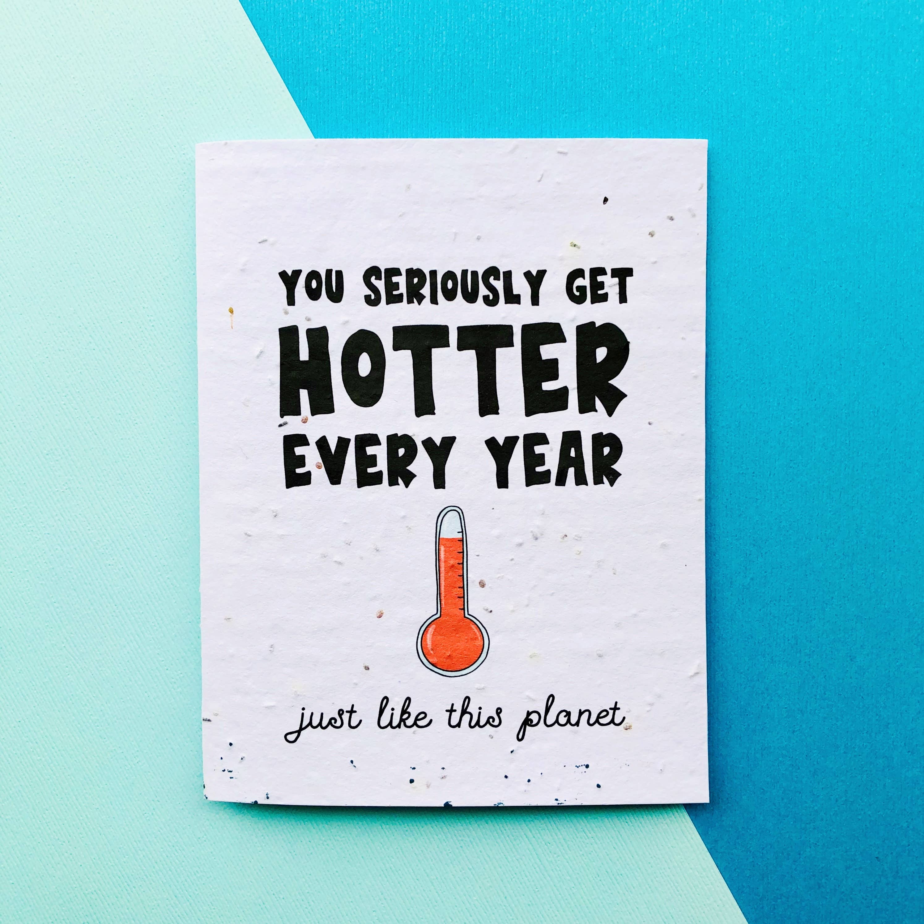 Top Hat and Monocle - Hotter Plantable Eco Friendly Valentines Day Card Sustainable Stationery