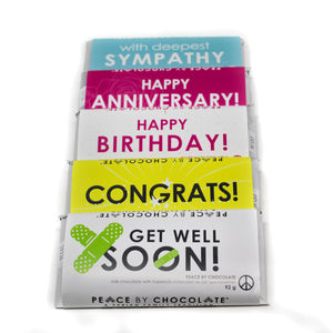 Celebration Chocolate Bars by Peace by Chocolate