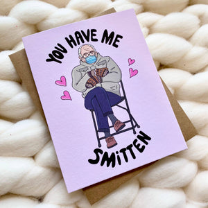Top Hat and Monocle - Smitten - Funny Bernie Valentines Day Card