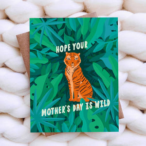 Top Hat and Monocle - Cute Tiger Art Mothers Day Card
