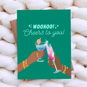 Top Hat and Monocle - Cheers Birthday Card / Congratulations Card