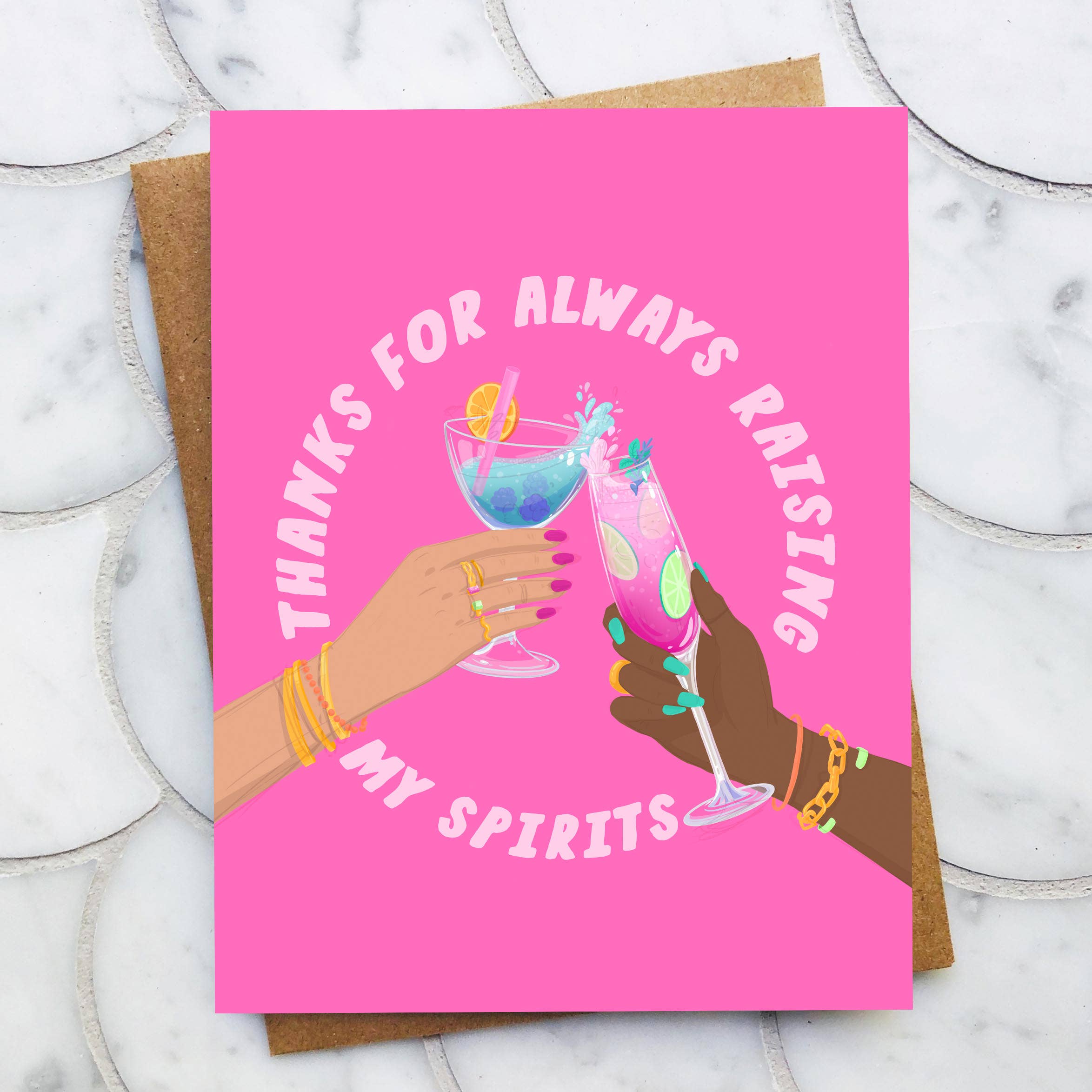 Top Hat and Monocle - Cheers Thank You Card / Funny Birthday Card