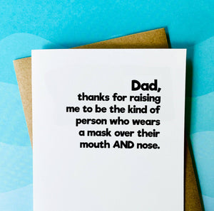 Top Hat and Monocle - Nose AND Mouth Father's Day Card