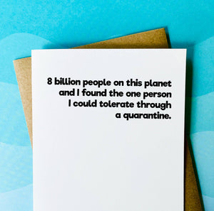 Top Hat and Monocle - 8 Billion People Valentine