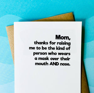 Top Hat and Monocle - Wearing a Mask Properly - Funny Mothers Day Card