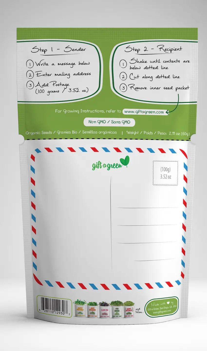 Gift a Green - Blank - Write Your Own - no Message Pouch