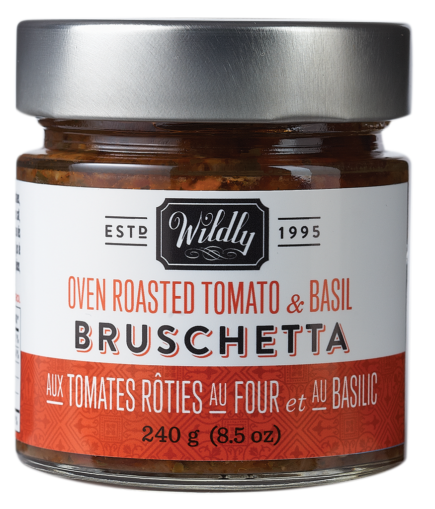 Oven Roasted Tomato & Basil Bruschetta