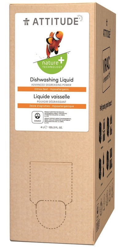 Dishwashing Liquid Soap - Citrus Zest 4L Attitude